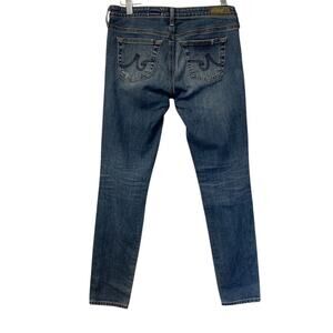 AG Adriano Goldschmied Women's The Stilt Distressed Jeans Size 25 Blue Denim